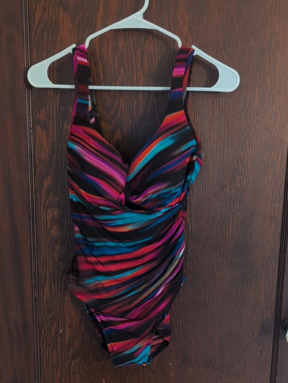 Magicsuit Multicolor Striped One-Piece Swimsuit - Pink, Blue, Purple, Orange